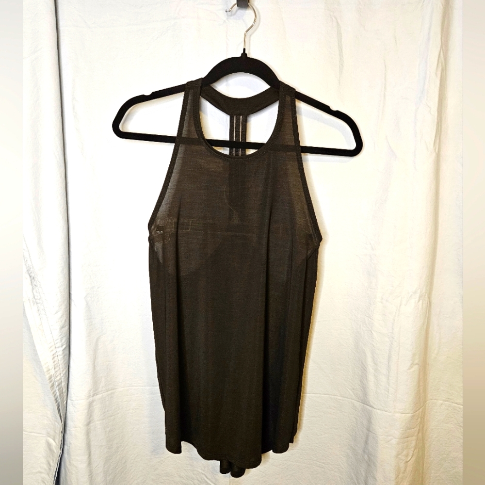 Athleta Incline "Power of She" T-Back Tank in Black - Size S